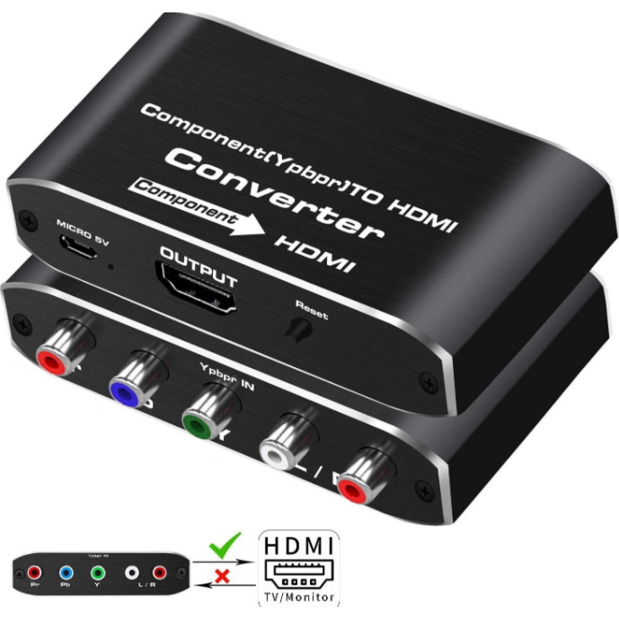 Component (ypbpr) to HDMI adapter Rhoelect